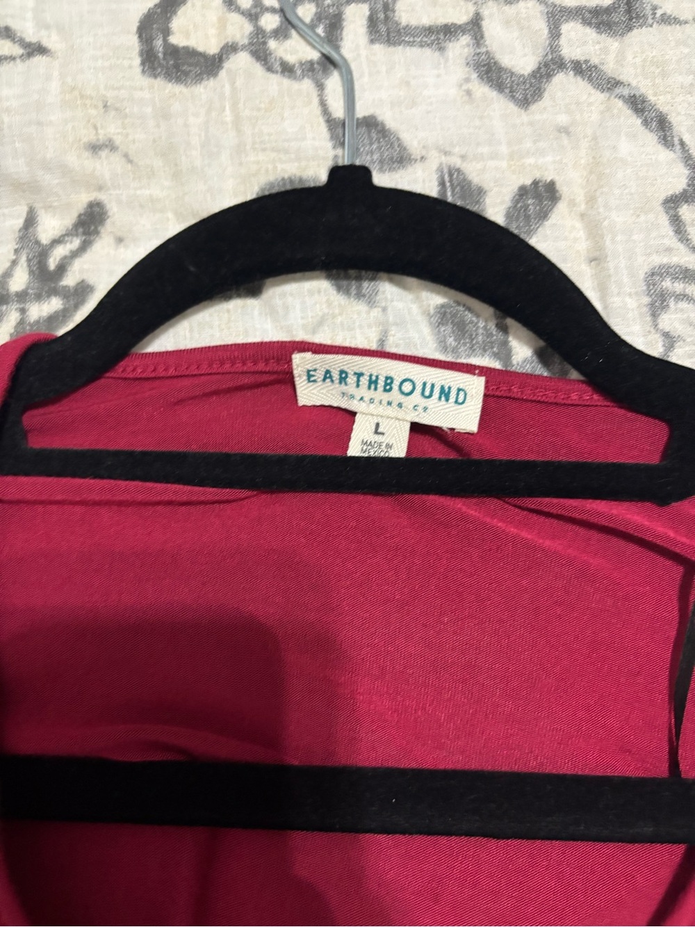 EARTHBOUND Wrap-Front Top in Raspberry - Picture 2 of 2